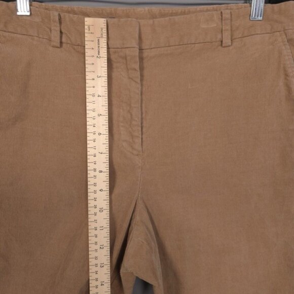 BROOKS BROTHERS Women's Pants Size 14 Corduroy Jeans Tan Flare Straight Camel - Picture 4 of 11